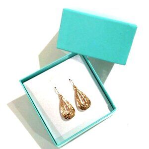 Elegant Gold-Tone Teardrop Dangle Earrings – Classic & Stylish - Women's Jewelry